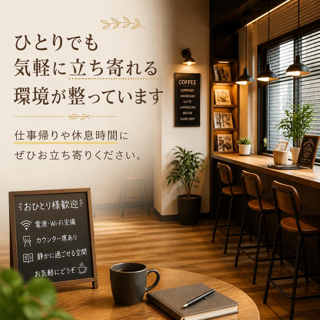 おひとり様大歓迎