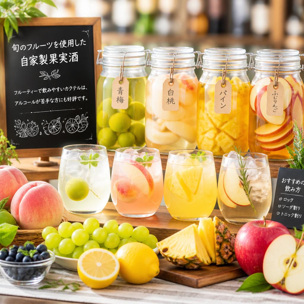 自家製果実酒で贅沢なひとときを