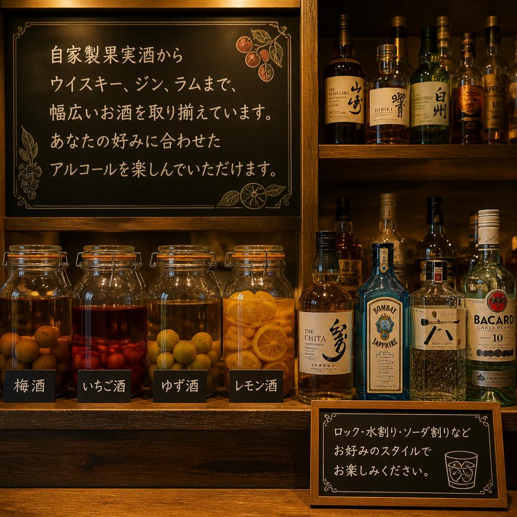 豊富なドリンクメニュー