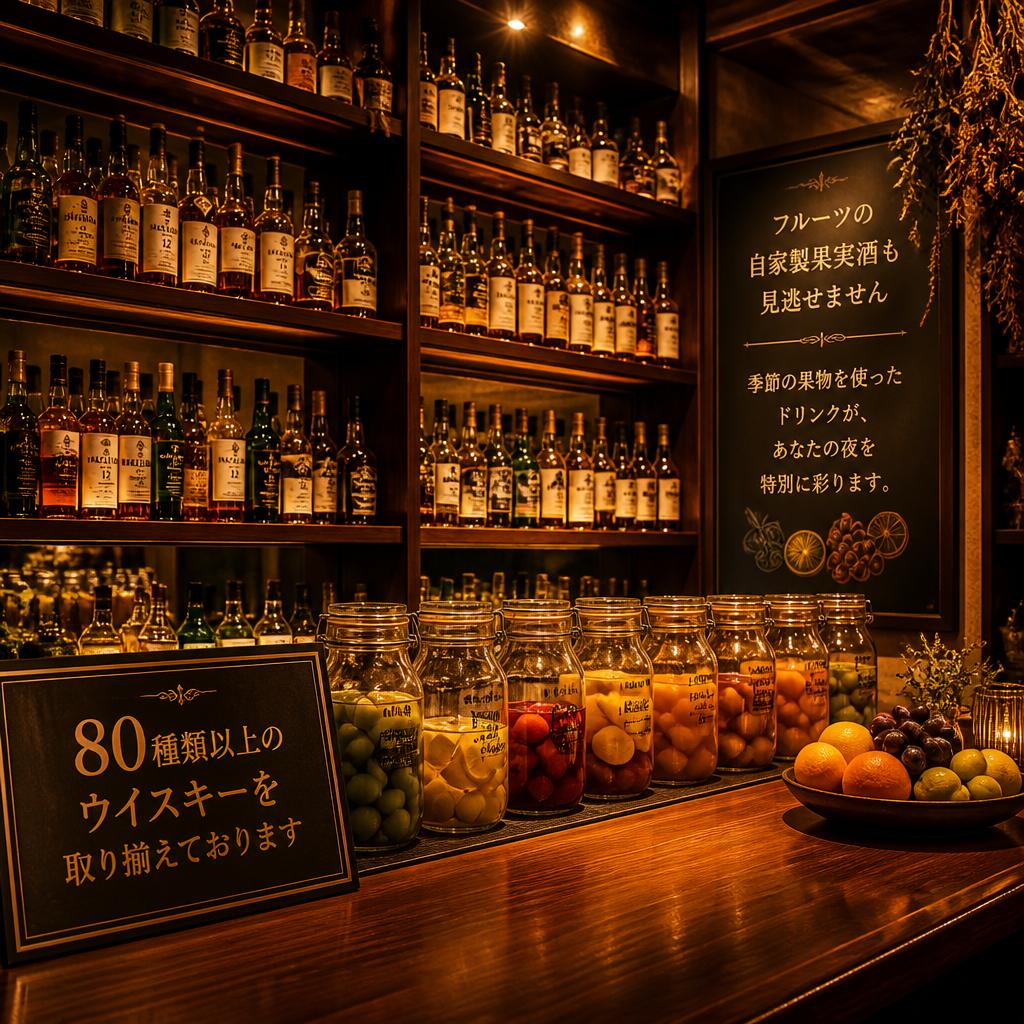 こだわりのウイスキーと果実酒