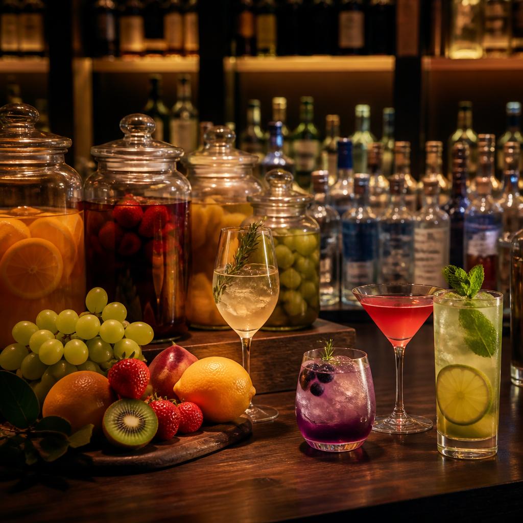 自家製果実酒と多彩なジン