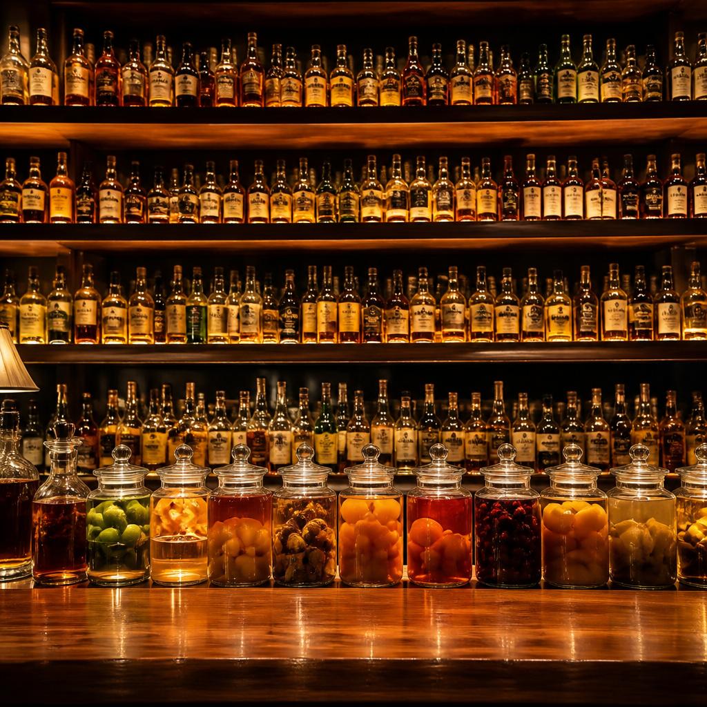 多彩なウイスキーと果実酒